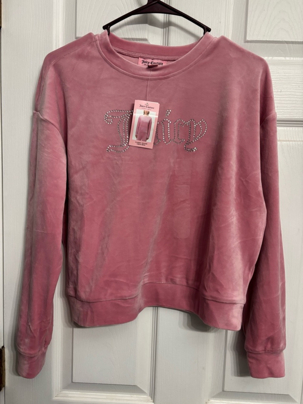 Juicy Couture Pink Velour Logo Top-  Medium